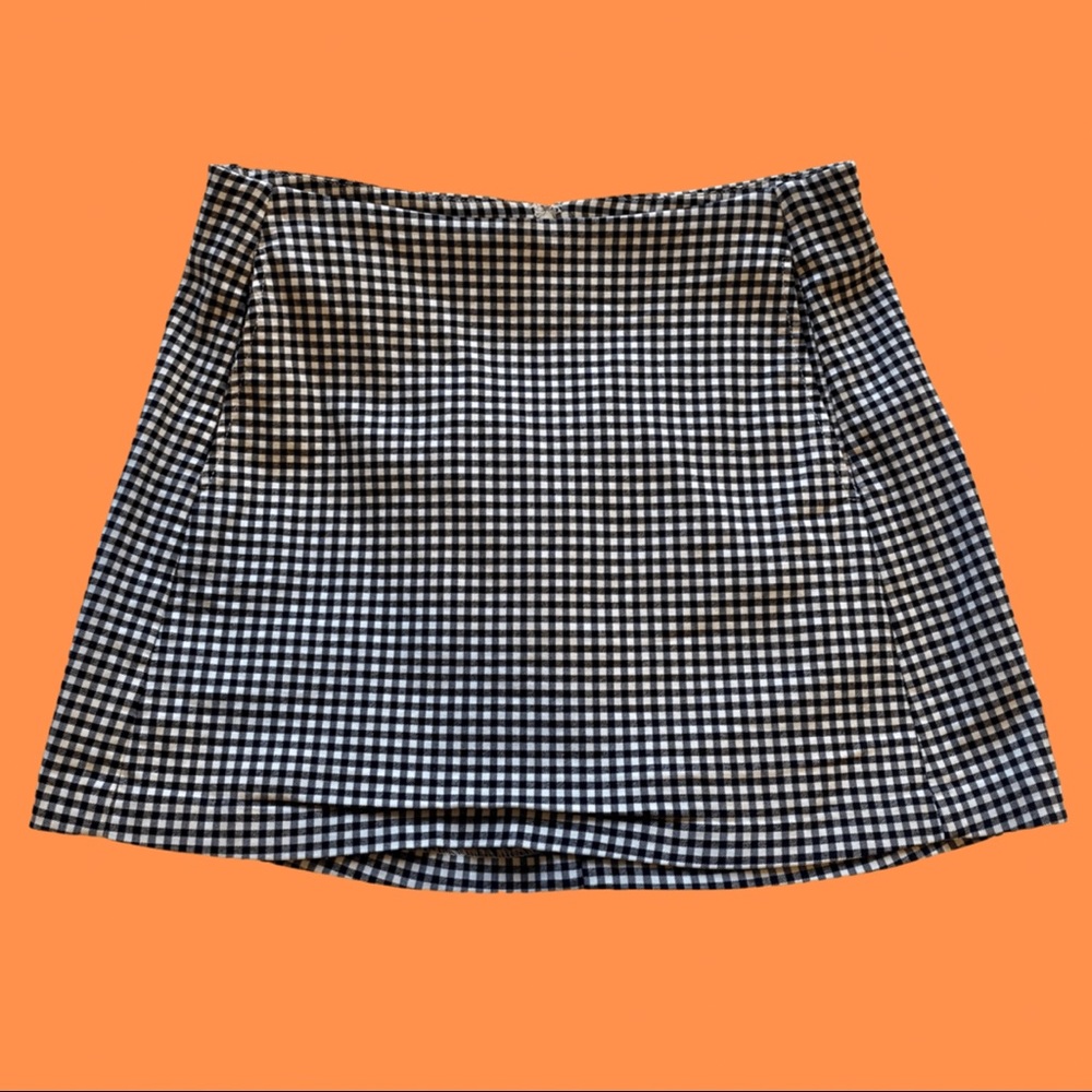 Urban Outfitters Black & White Gingham Mini Skirt